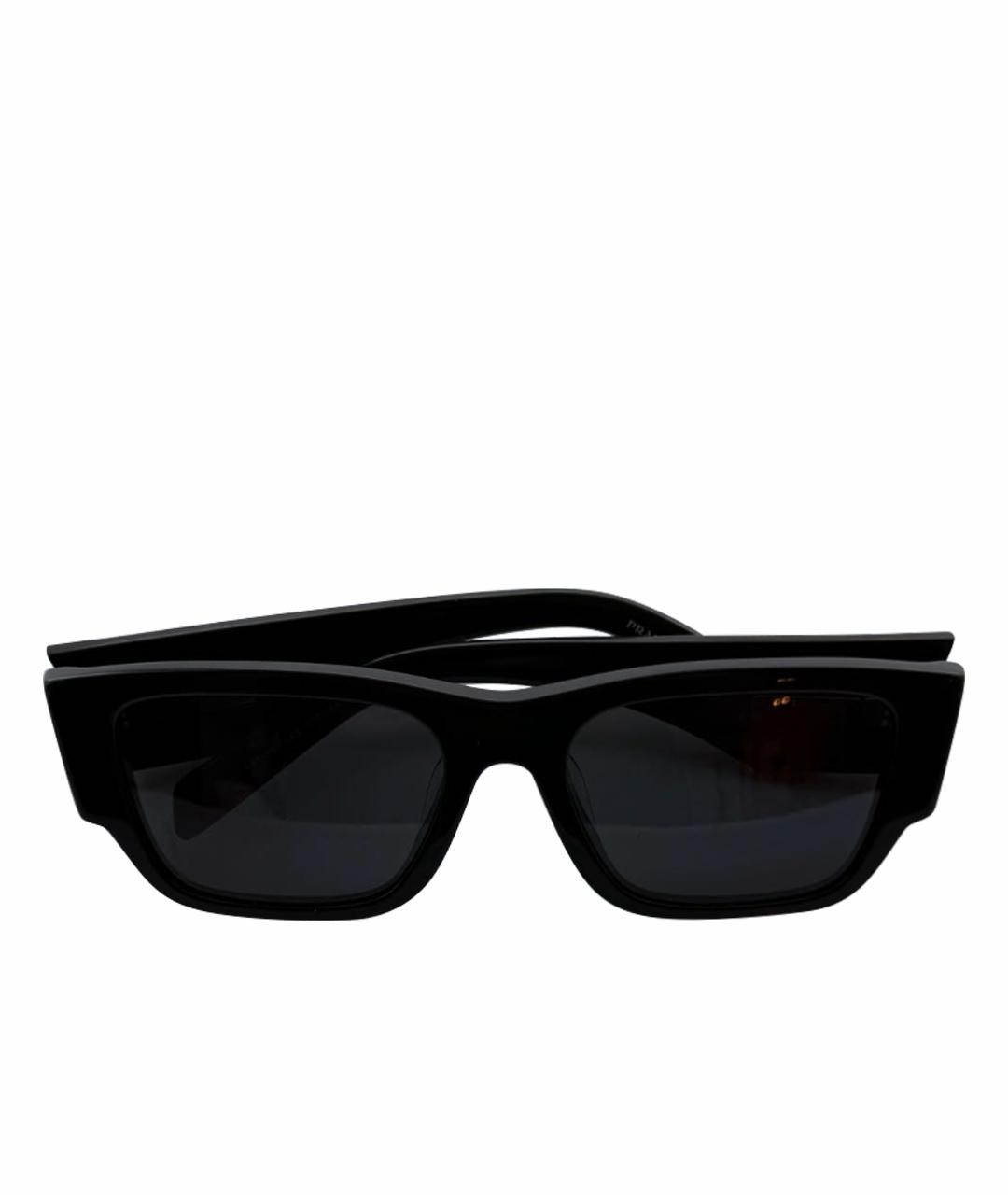 PRADA Черные пластиковые солнцезащитные очки, фото 1
