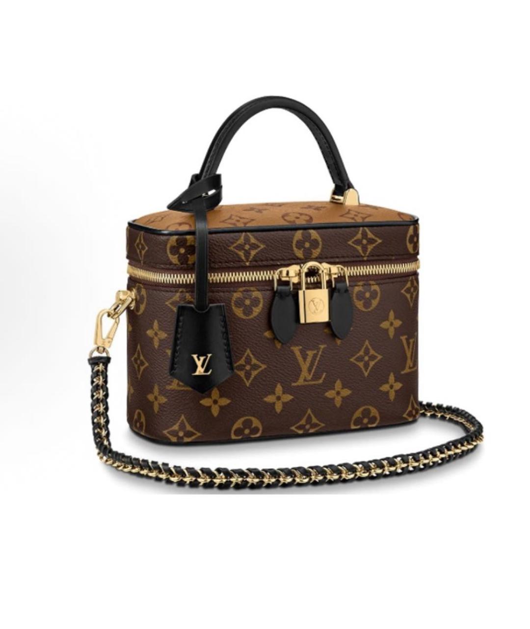 LOUIS VUITTON Коричневая кожаная сумка через плечо, фото 6