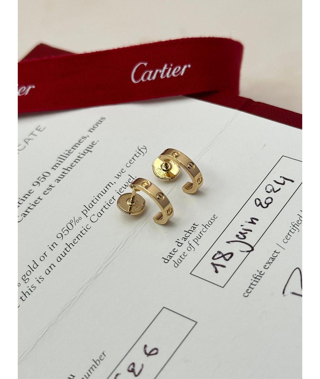 CARTIER Золотые серьги из желтого золота, фото 5
