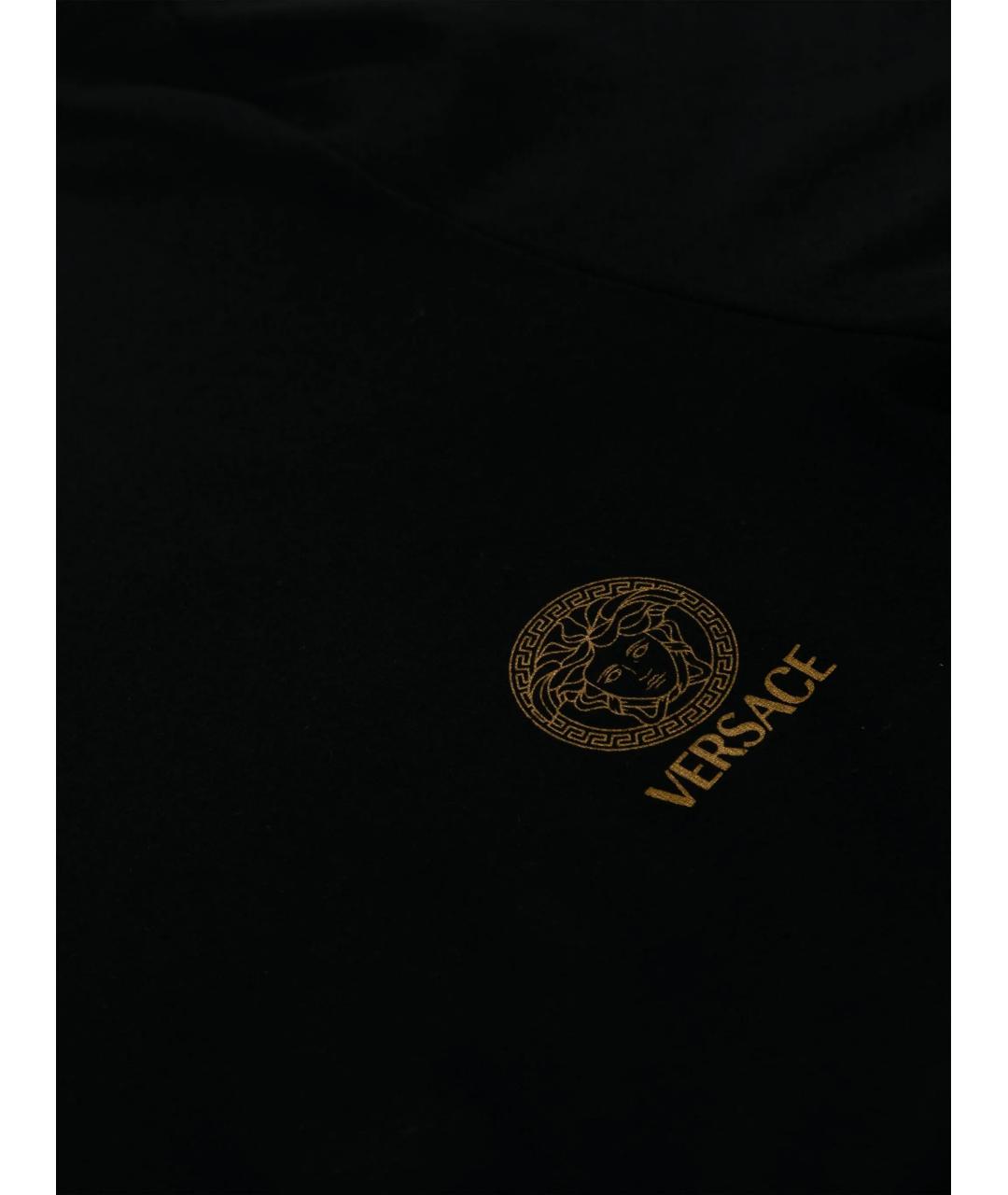 VERSACE Черная хлопковая футболка, фото 3
