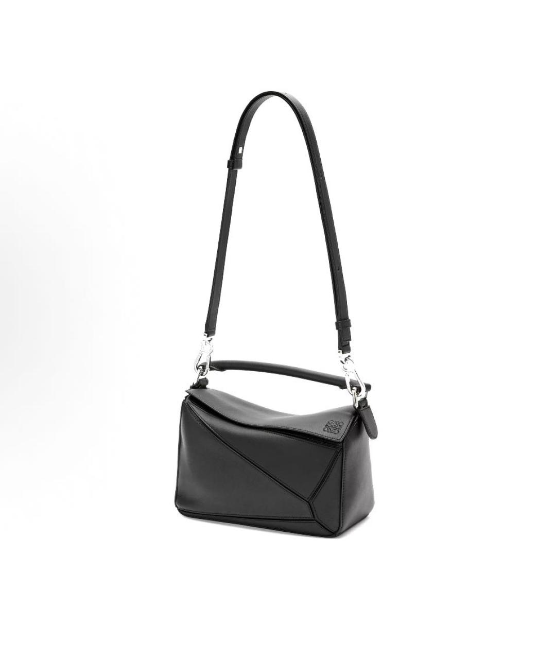 LOEWE Антрацитовая кожаная сумка через плечо, фото 6