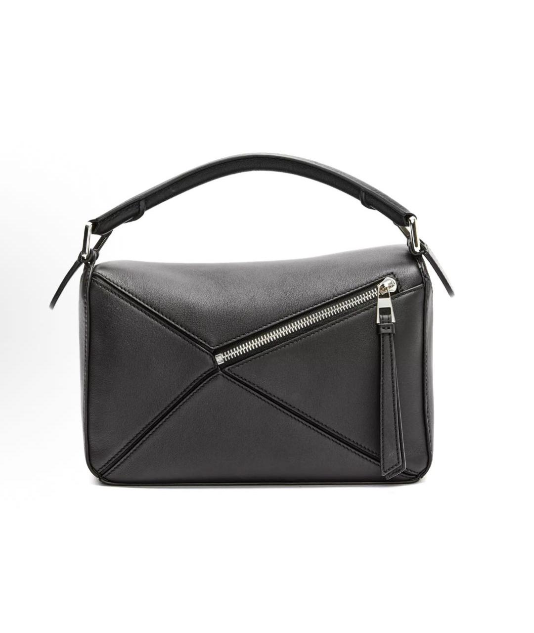 LOEWE Антрацитовая кожаная сумка через плечо, фото 4