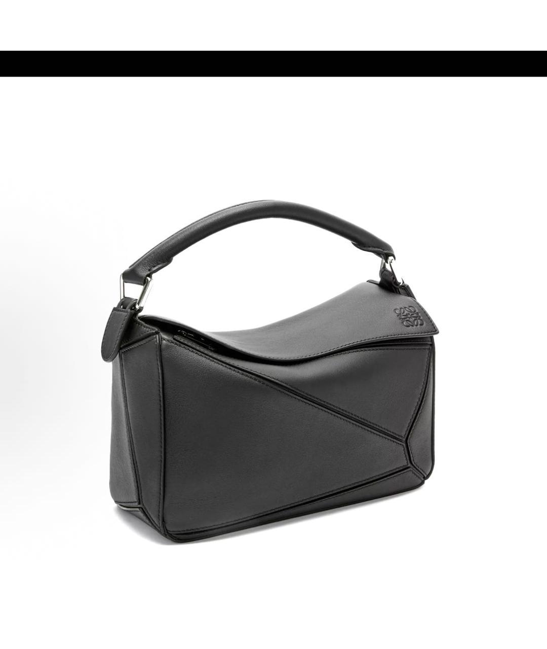 LOEWE Антрацитовая кожаная сумка через плечо, фото 3