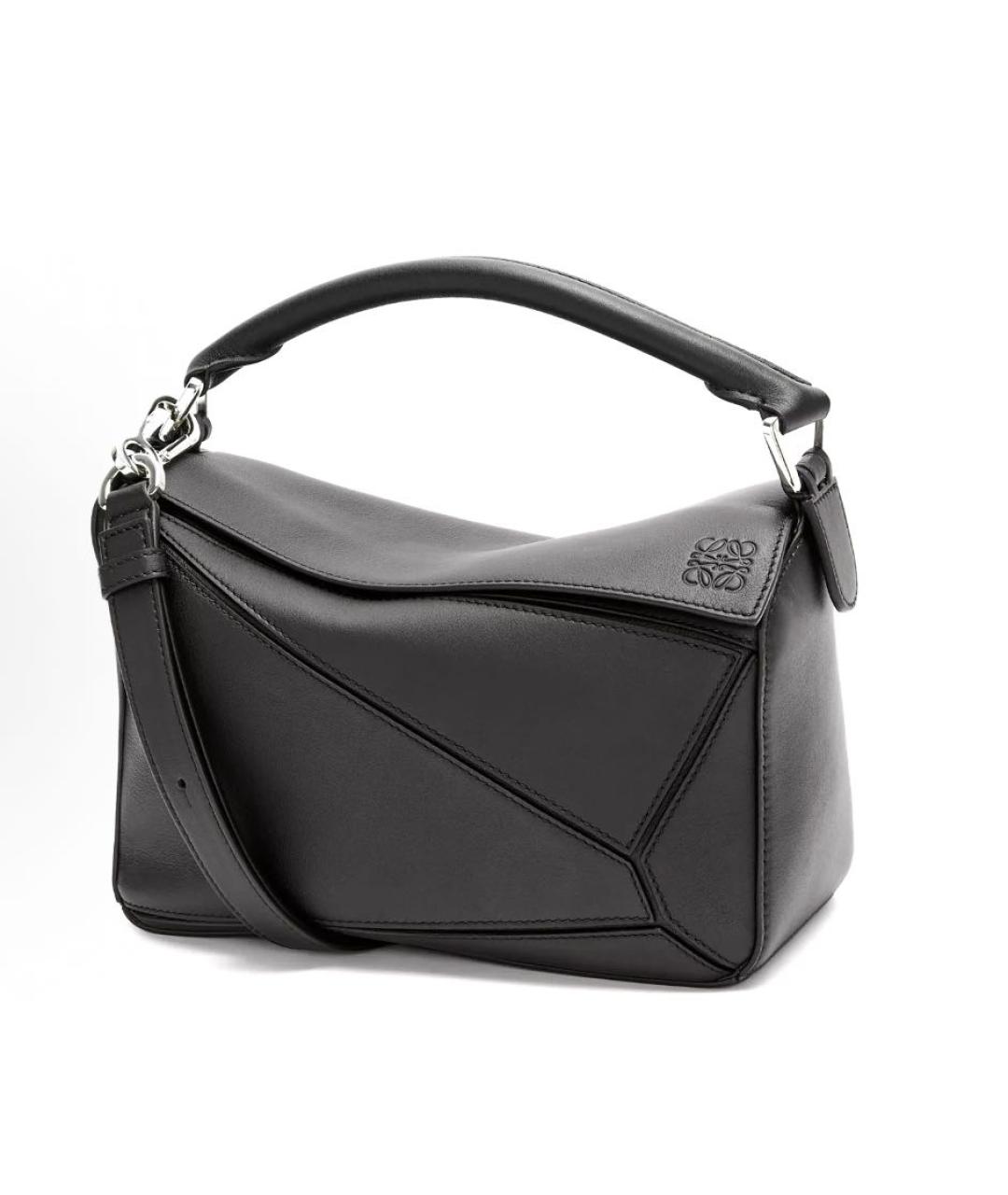 LOEWE Антрацитовая кожаная сумка через плечо, фото 8