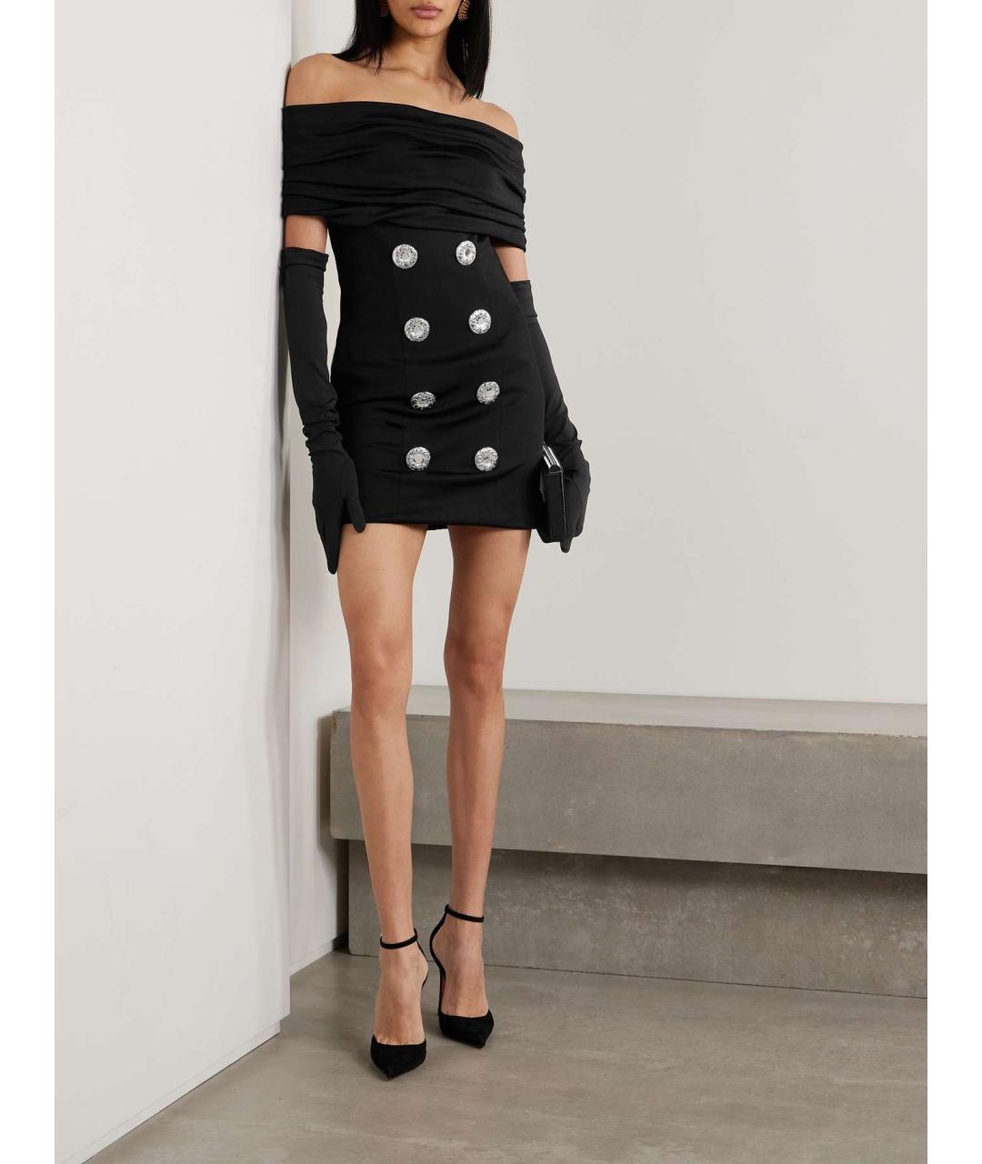 BALMAIN Черное коктейльное платье, фото 2
