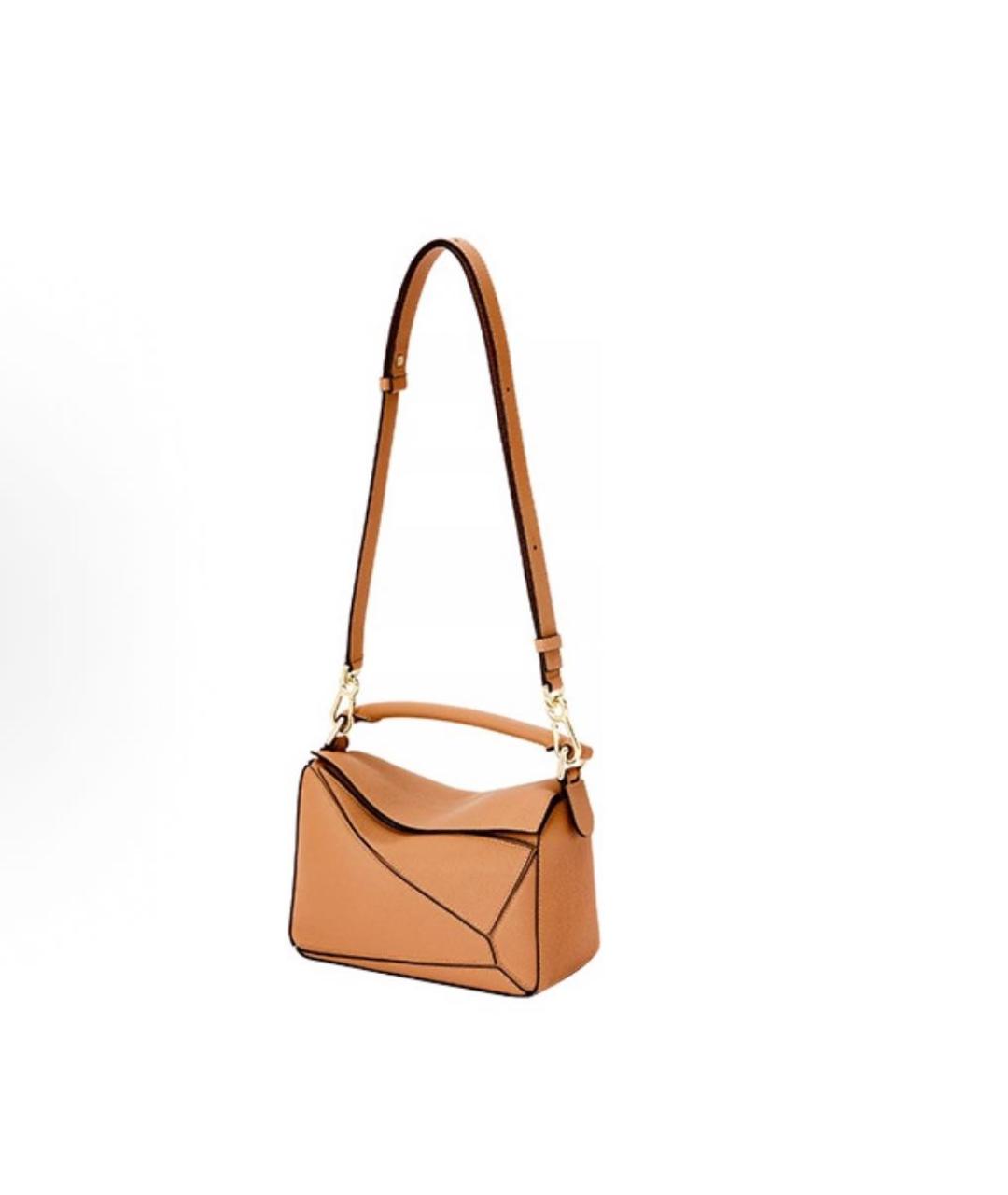 LOEWE Горчичная кожаная сумка через плечо, фото 2