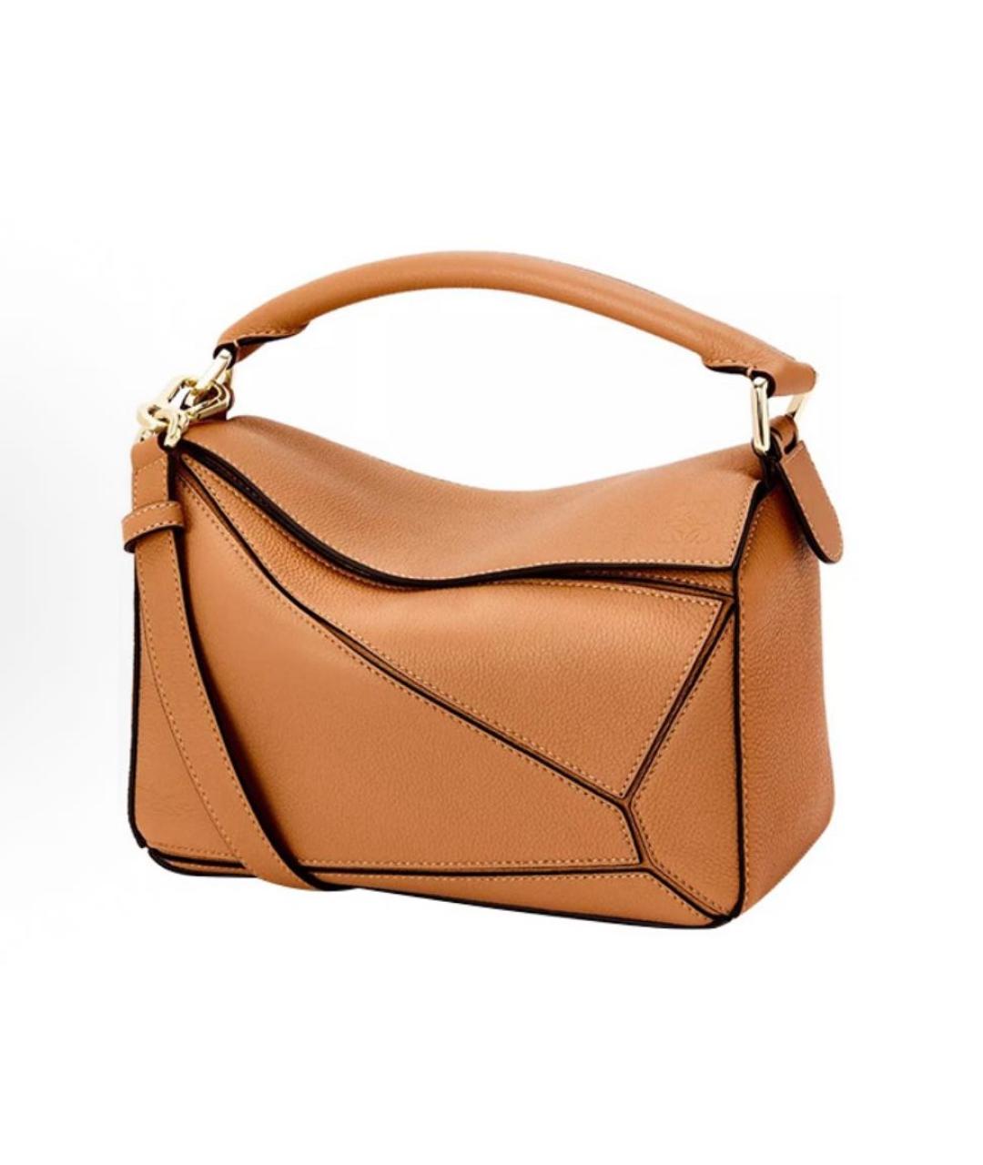 LOEWE Горчичная кожаная сумка через плечо, фото 6
