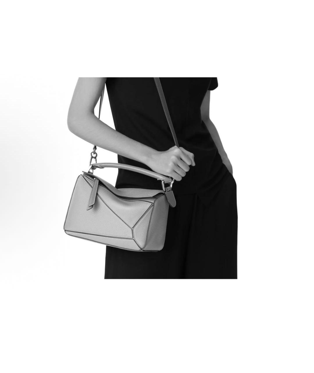 LOEWE Горчичная кожаная сумка через плечо, фото 5