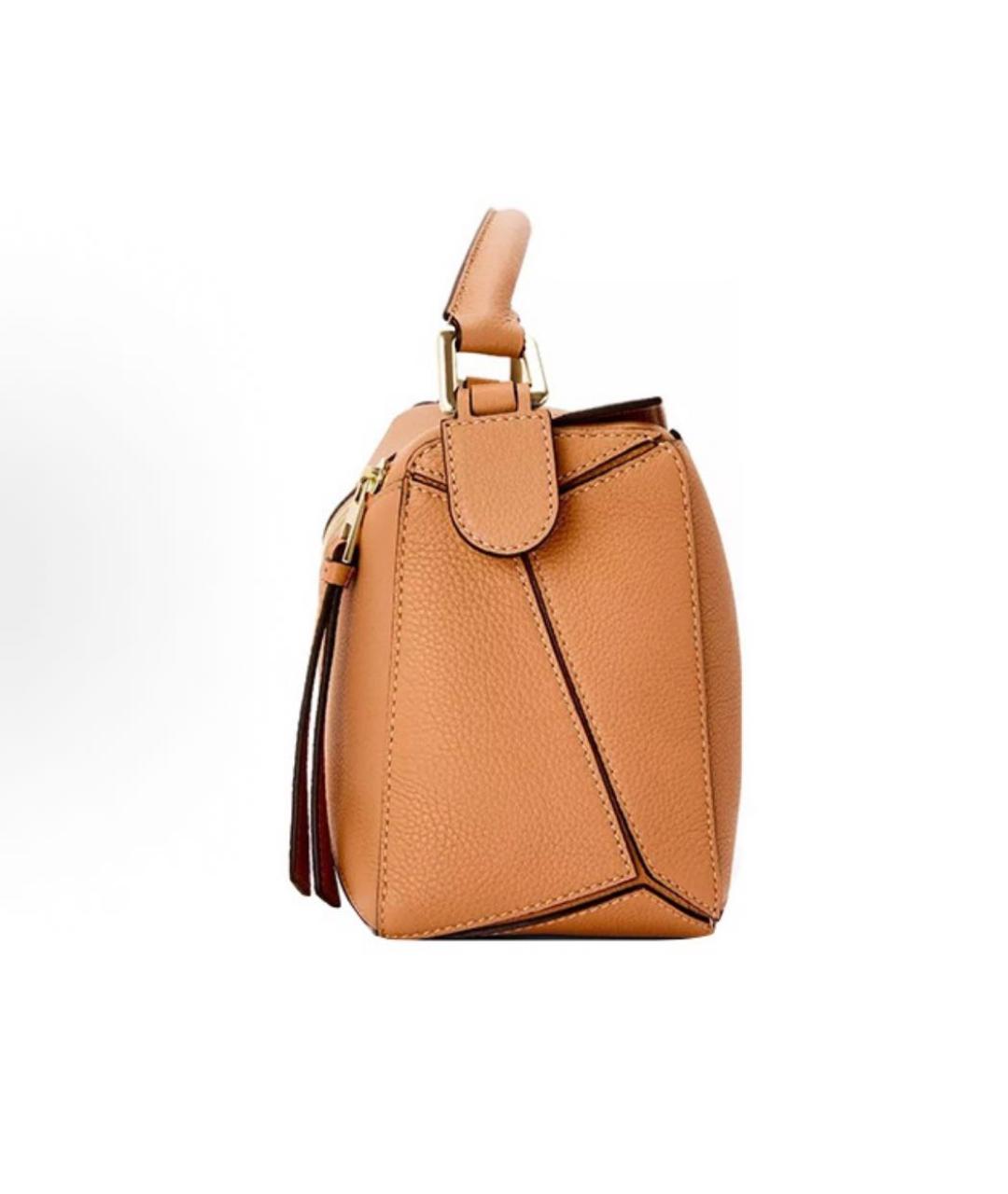 LOEWE Горчичная кожаная сумка через плечо, фото 3