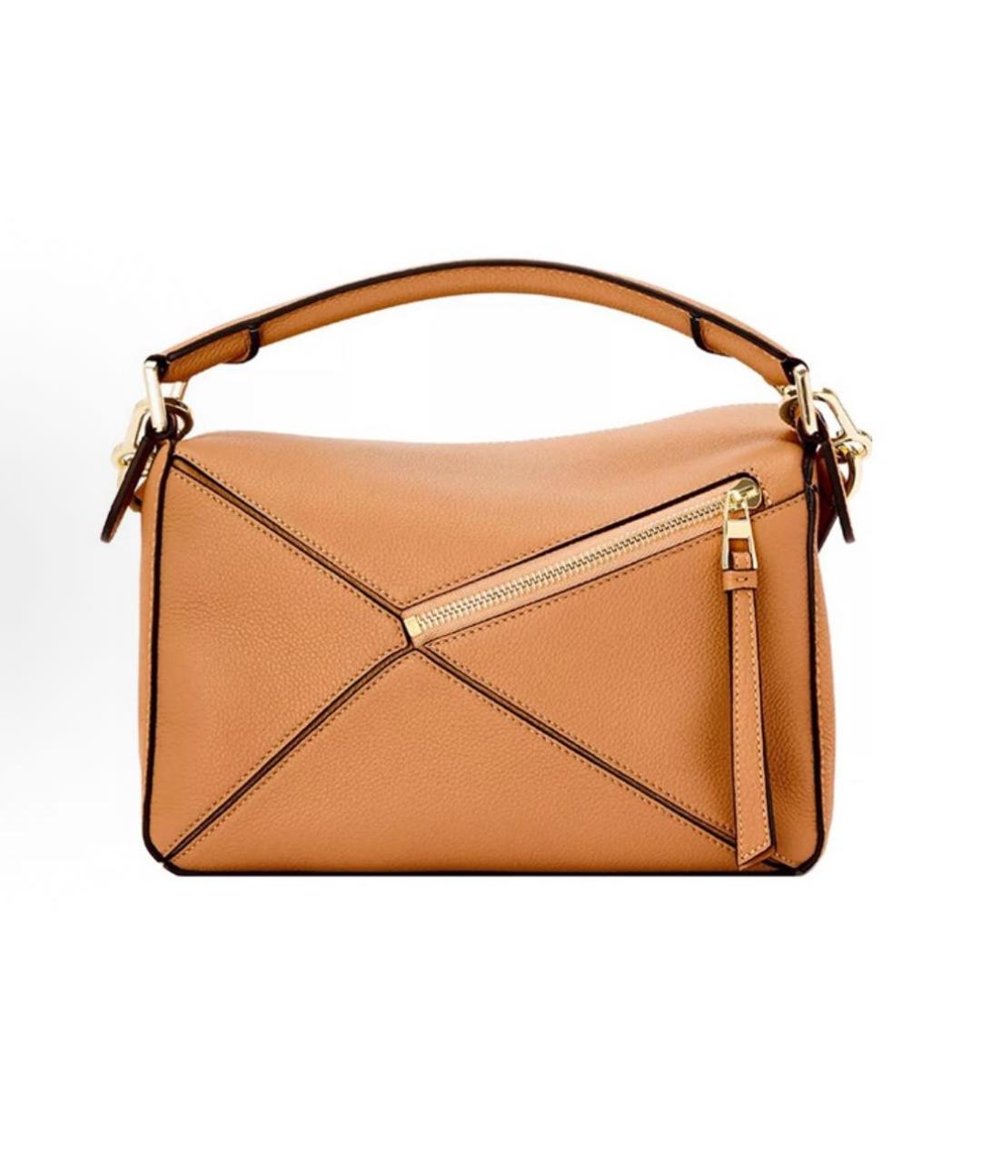LOEWE Горчичная кожаная сумка через плечо, фото 4