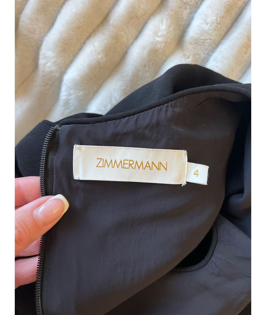 ZIMMERMANN Черное вискозное коктейльное платье, фото 4