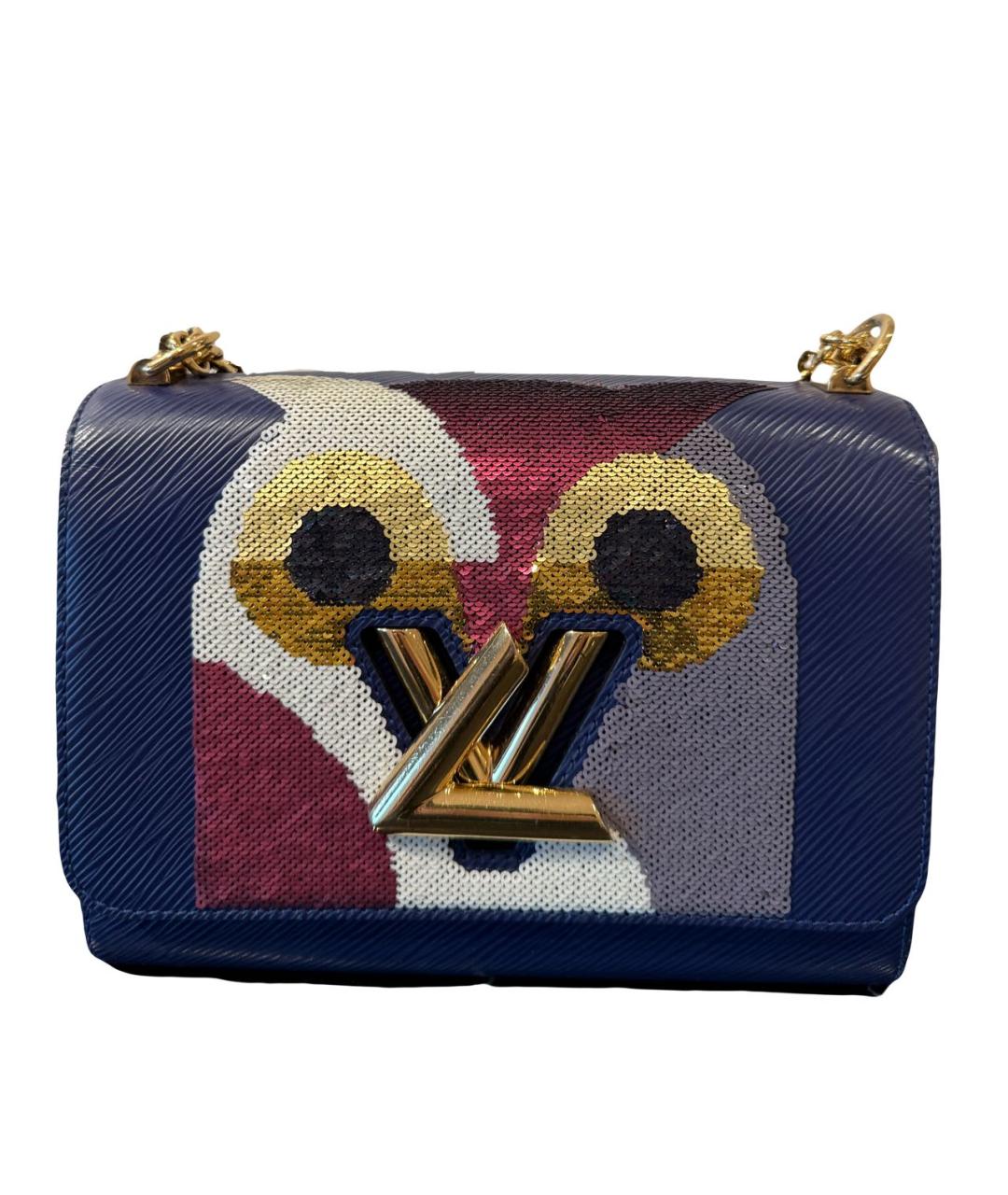 LOUIS VUITTON Синяя кожаная сумка через плечо, фото 4