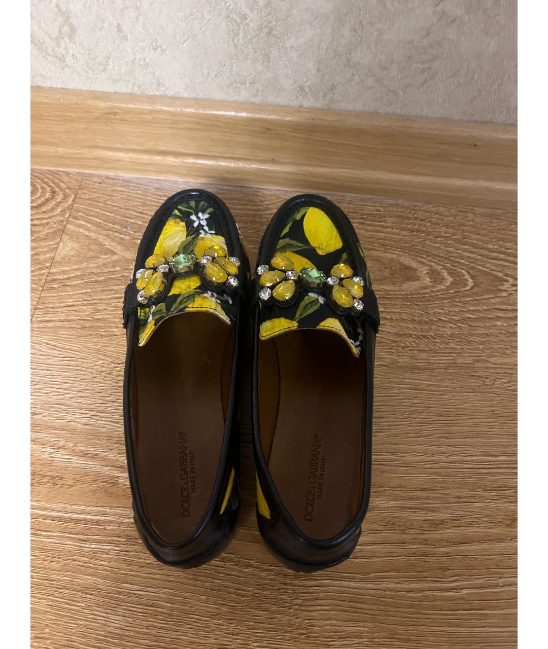 DOLCE&GABBANA Мульти текстильные мокасины, фото 3