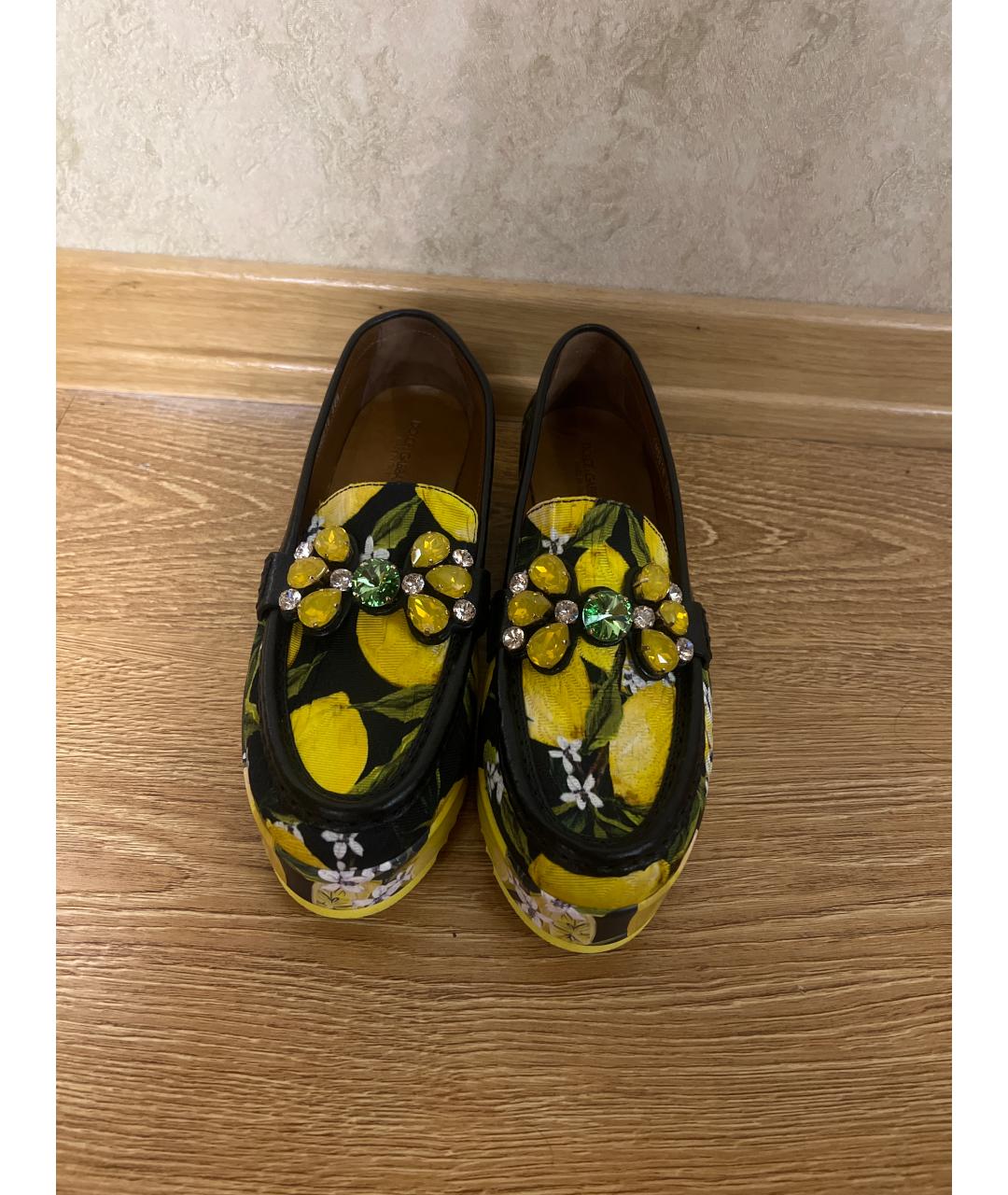 DOLCE&GABBANA Мульти текстильные мокасины, фото 2