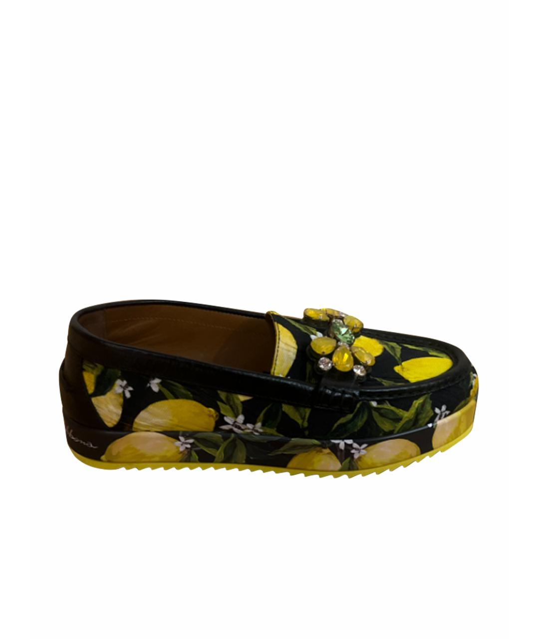 DOLCE&GABBANA Мульти текстильные мокасины, фото 1