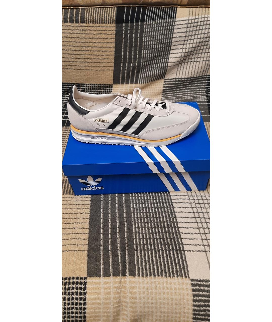 ADIDAS Белые замшевые низкие кроссовки / кеды, фото 9
