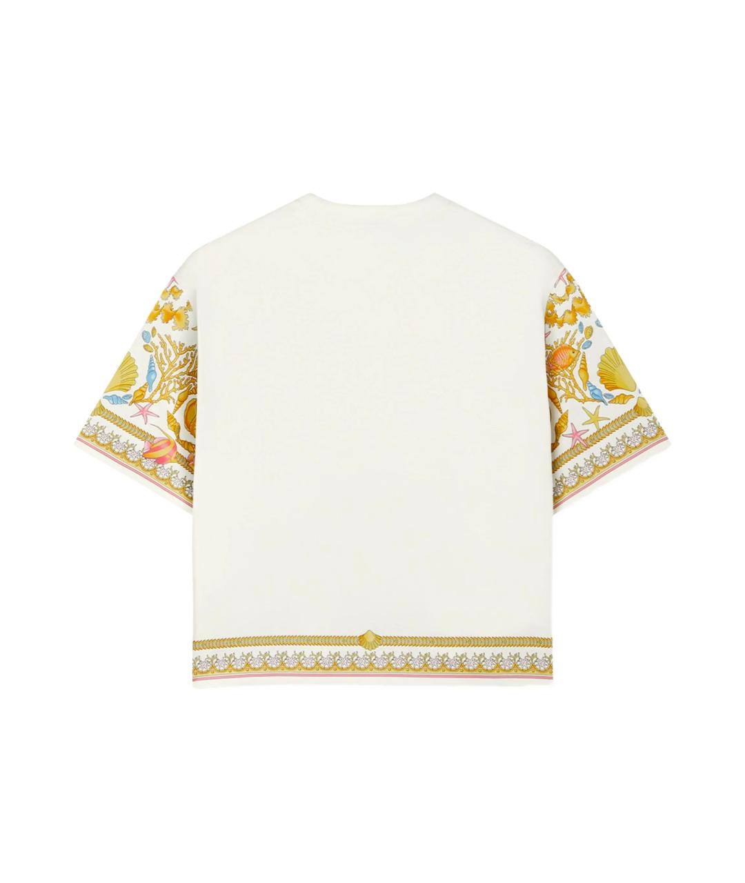 VERSACE Бежевая хлопковая футболка, фото 2