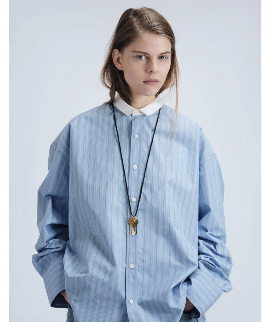 Carven Голубая хлопковая рубашка, фото 5