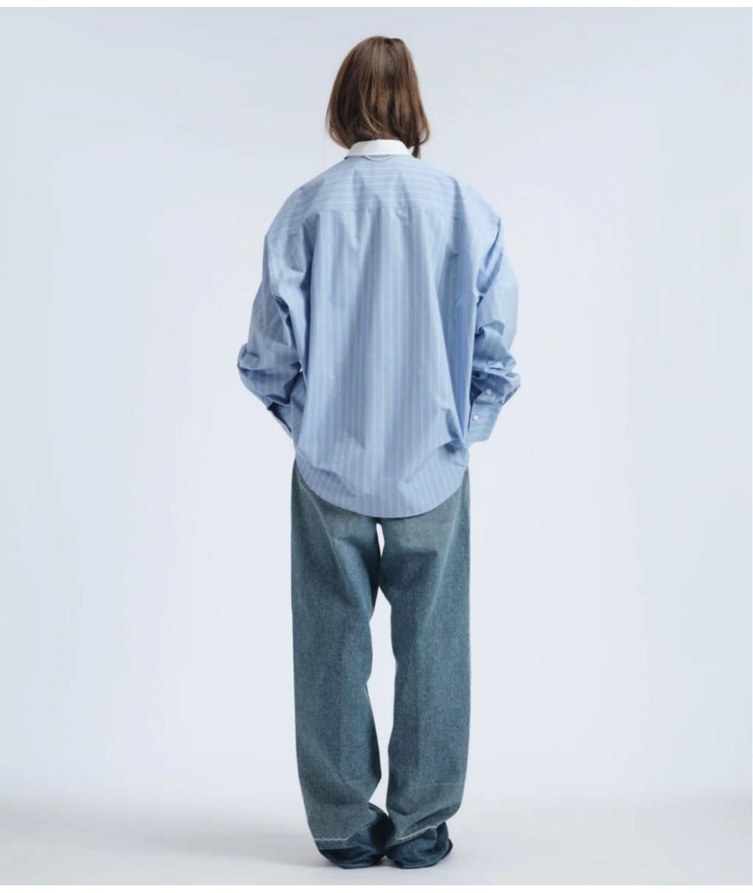 Carven Голубая хлопковая рубашка, фото 4