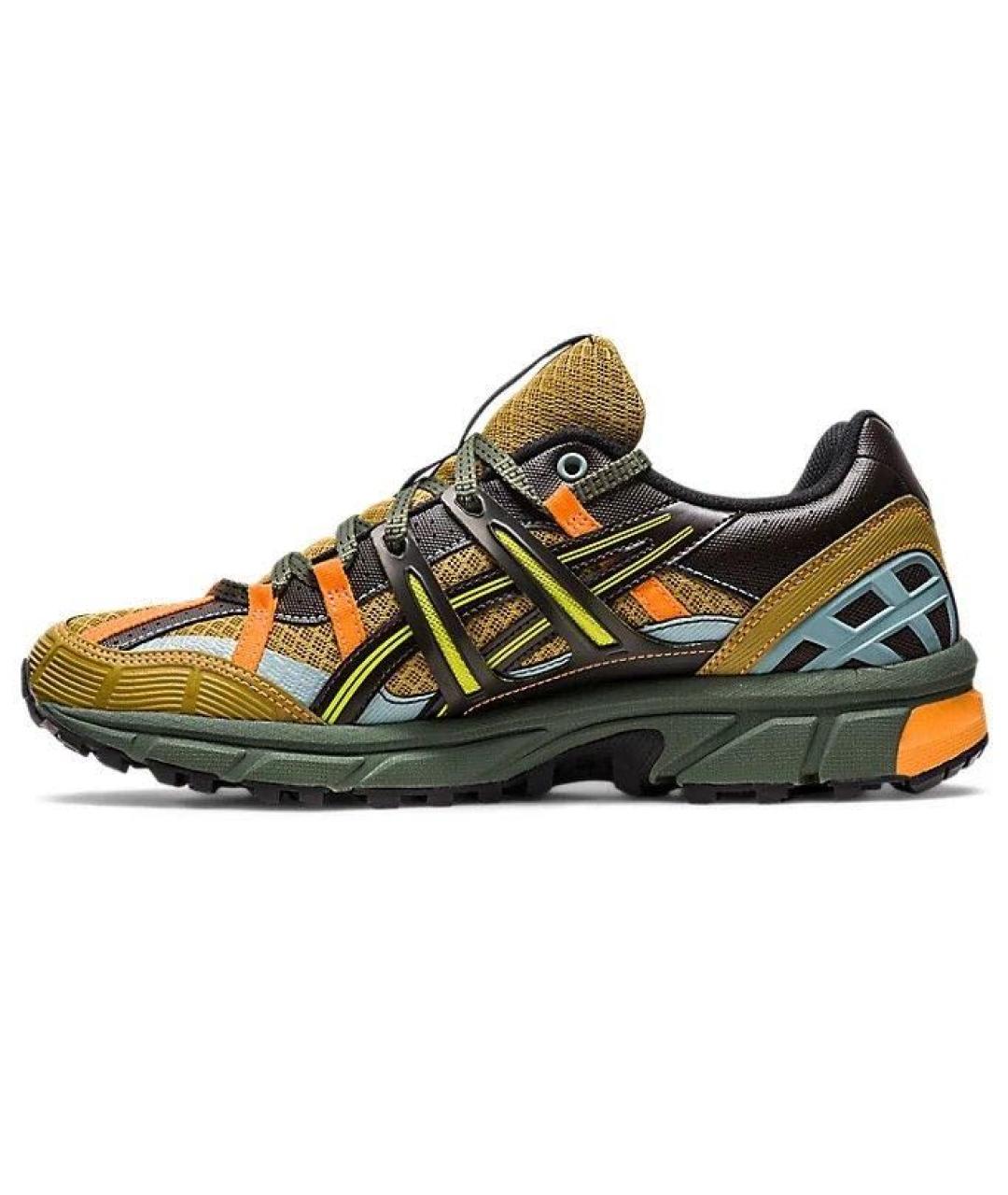 ASICS Оранжевое кожаные низкие кроссовки / кеды, фото 3