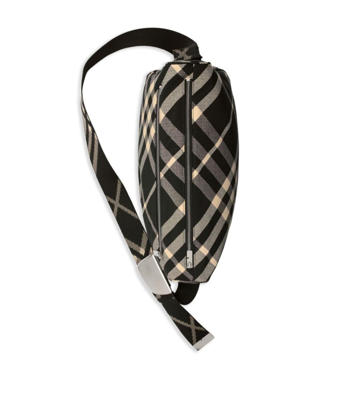 BURBERRY Черная тканевая сумка с короткими ручками, фото 4