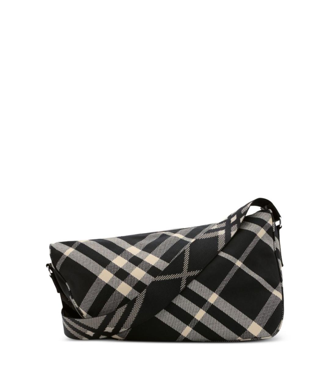 BURBERRY Черная тканевая сумка с короткими ручками, фото 2