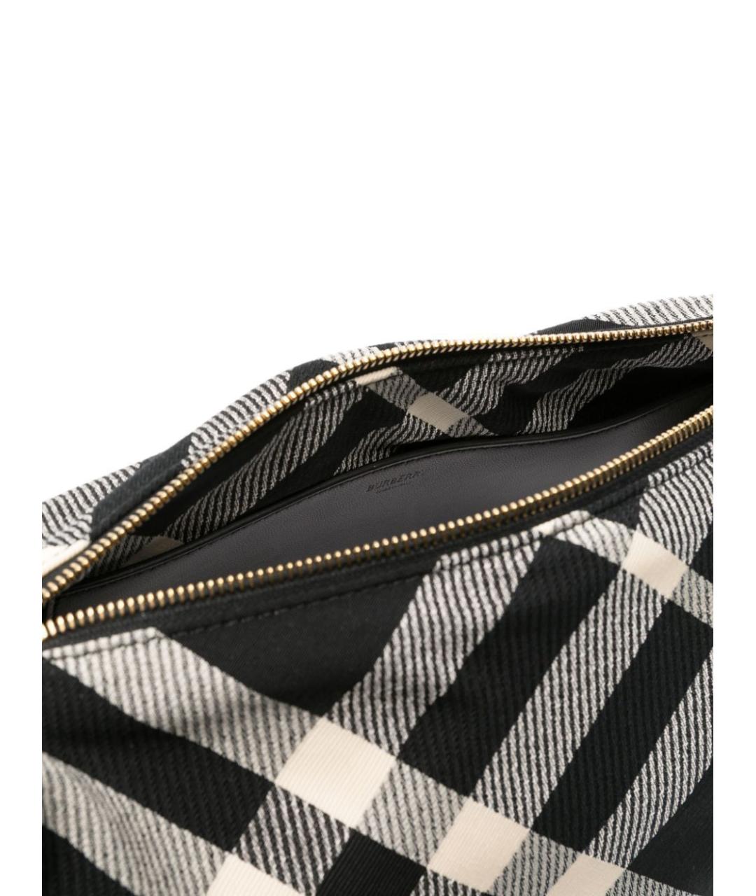 BURBERRY Черная тканевая сумка с короткими ручками, фото 5