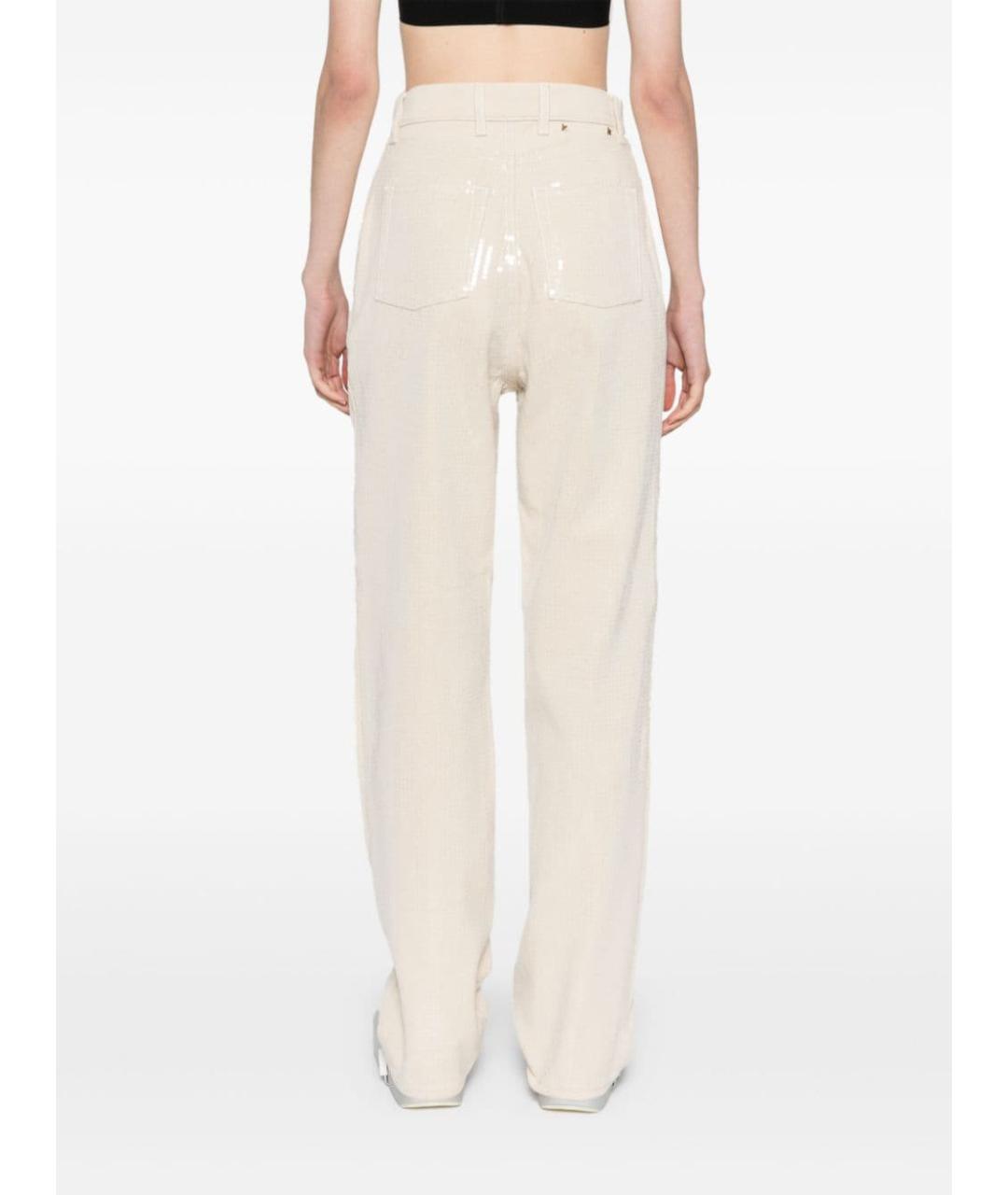 GOLDEN GOOSE DELUXE BRAND Бежевые хлопковые прямые джинсы, фото 2