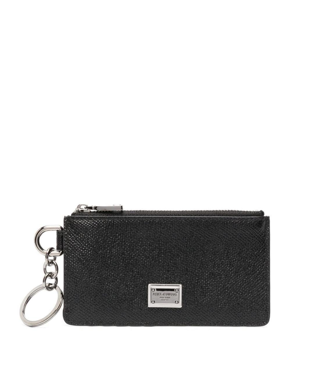 DOLCE&GABBANA Черный кожаный кошелек, фото 1