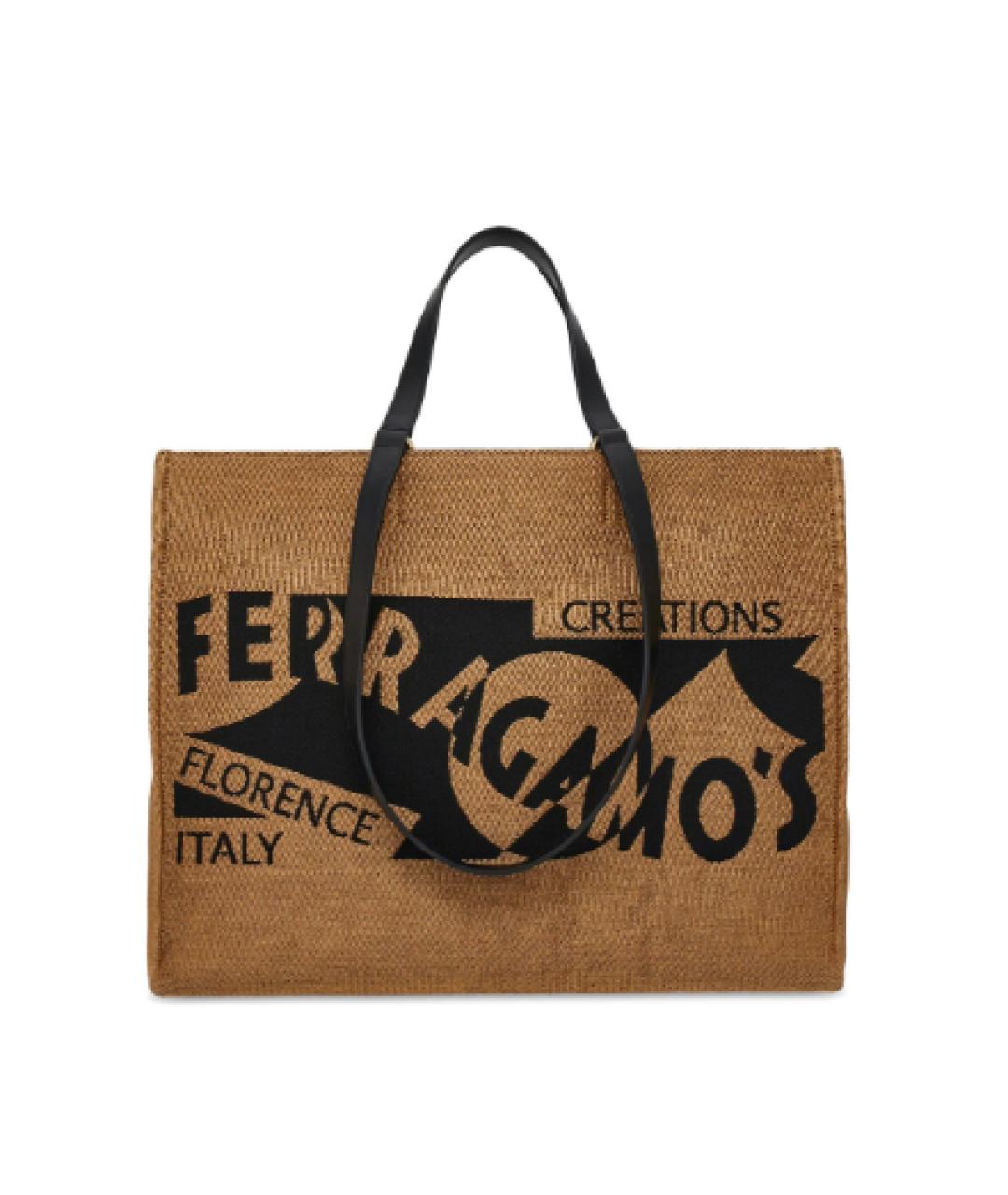 FERRAGAMO Коричневая сумка с короткими ручками, фото 3