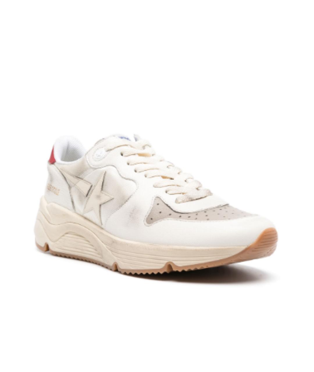GOLDEN GOOSE DELUXE BRAND Белые кожаные низкие кроссовки / кеды, фото 5