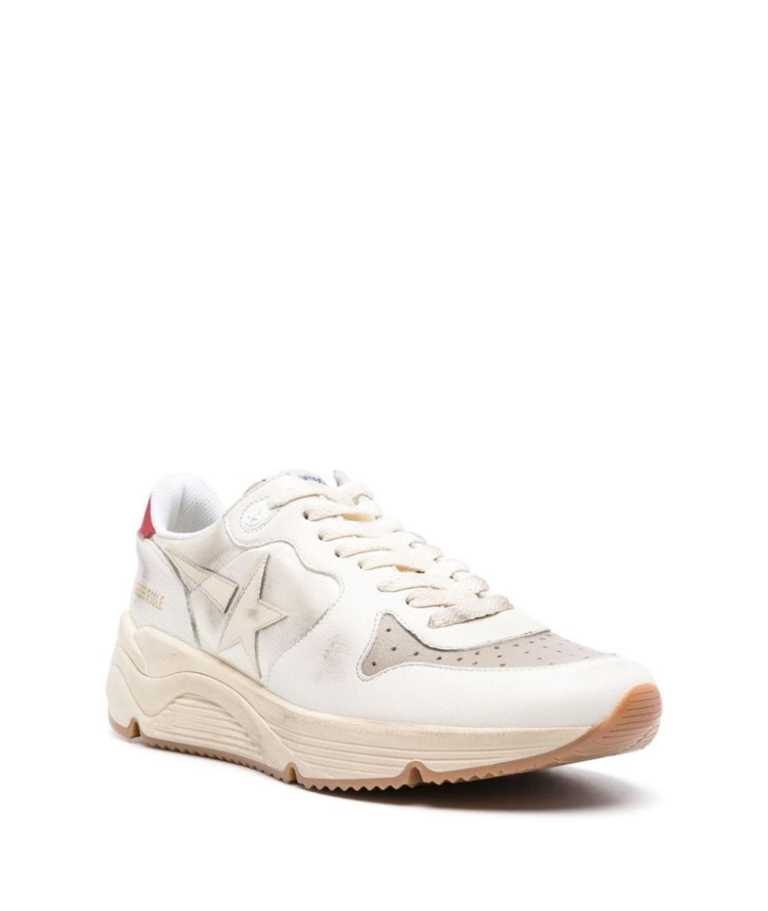 GOLDEN GOOSE DELUXE BRAND Белые кожаные низкие кроссовки / кеды, фото 4
