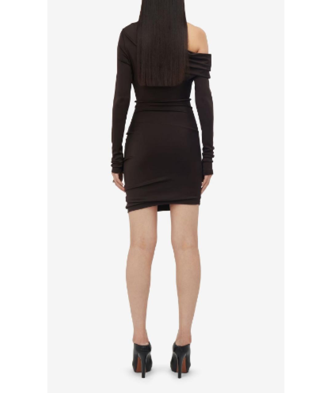 ALEXANDER MCQUEEN Коричневое повседневное платье, фото 5