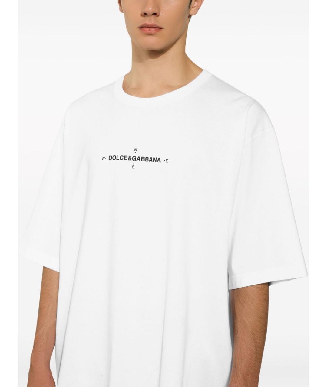 DOLCE&GABBANA Белая хлопковая футболка, фото 2