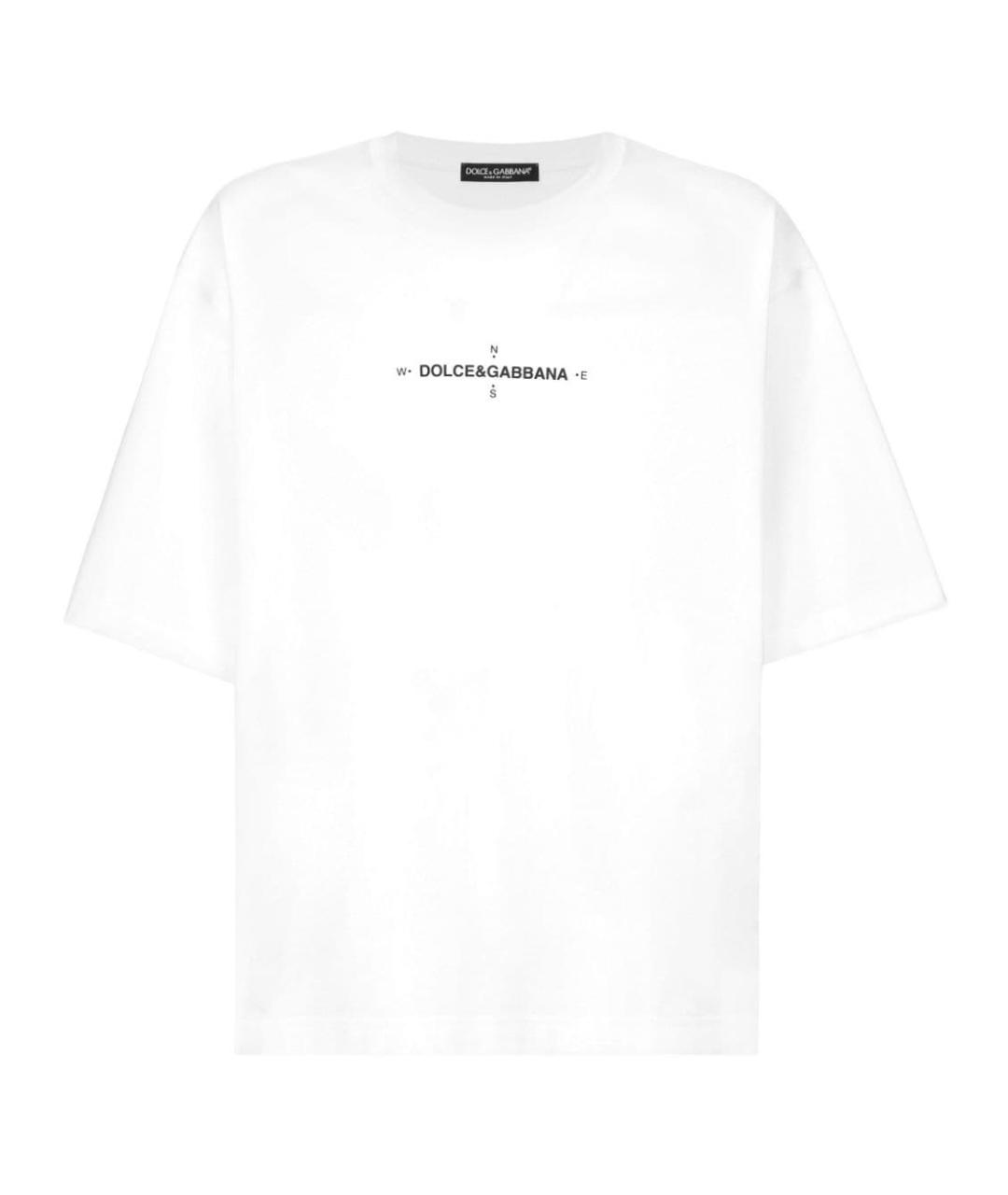 DOLCE&GABBANA Белая хлопковая футболка, фото 1