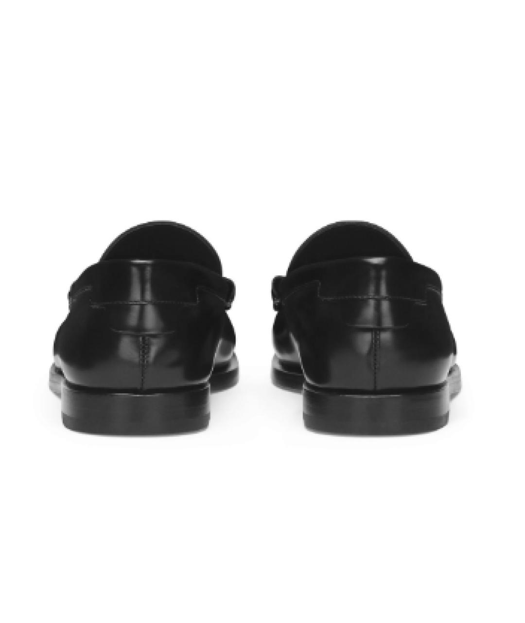 DOLCE&GABBANA Черные кожаные лоферы, фото 4