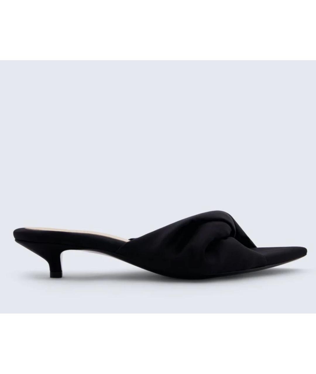 Carven Черные текстильные мюли, фото 5