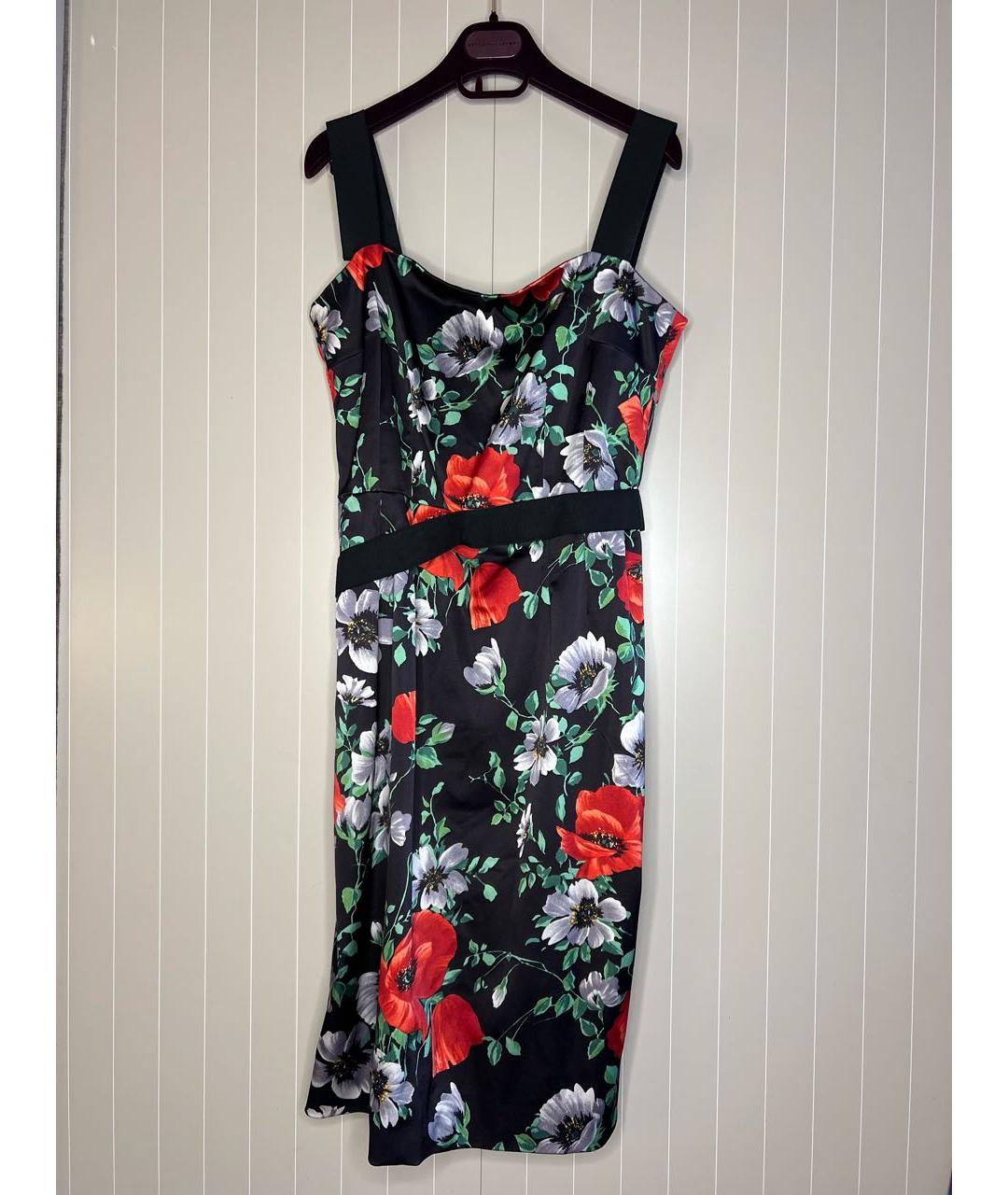 DOLCE&GABBANA Мульти ацетатное коктейльное платье, фото 8