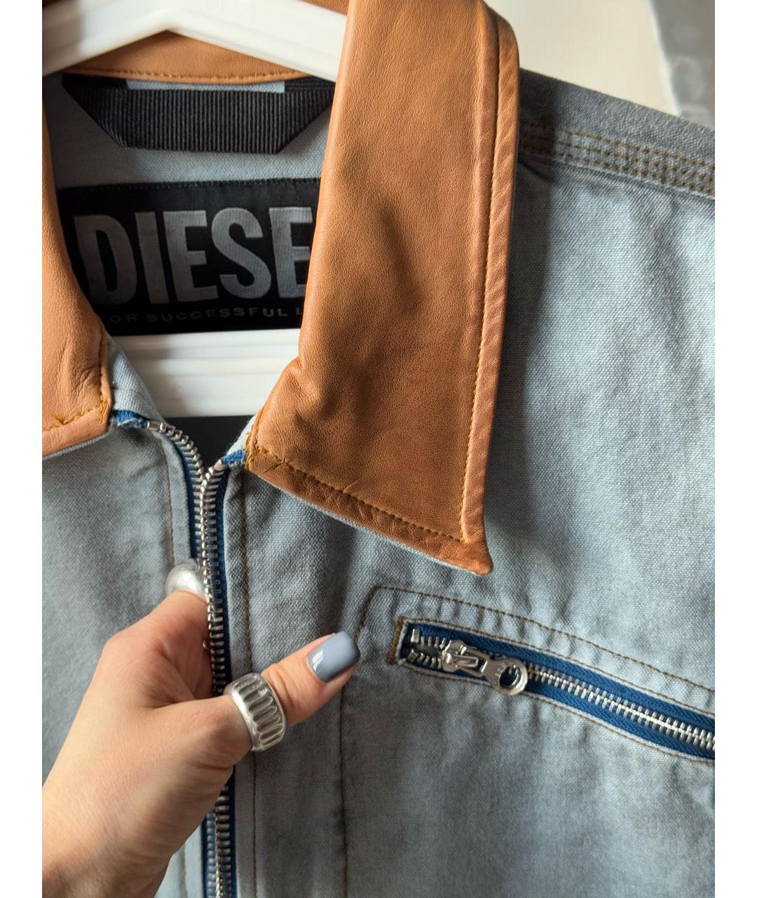 DIESEL Голубая хлопковая куртка, фото 5