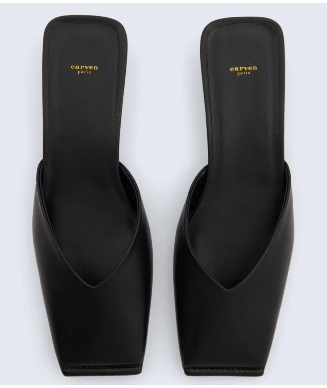 Carven Черные кожаные мюли, фото 3