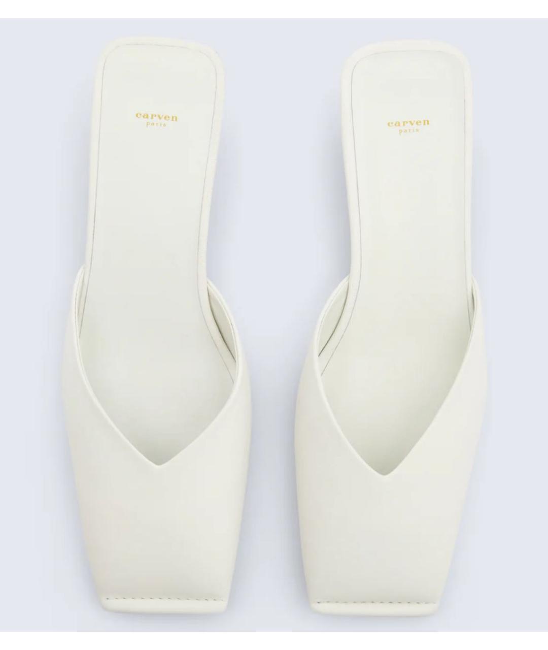 Carven Белые кожаные мюли, фото 3