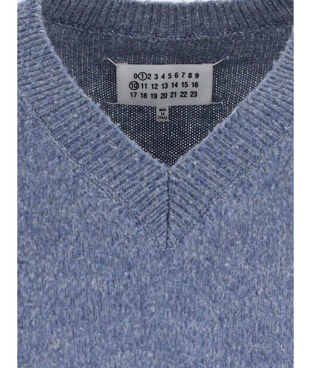 MAISON MARGIELA Голубой шерстяной джемпер / свитер, фото 4