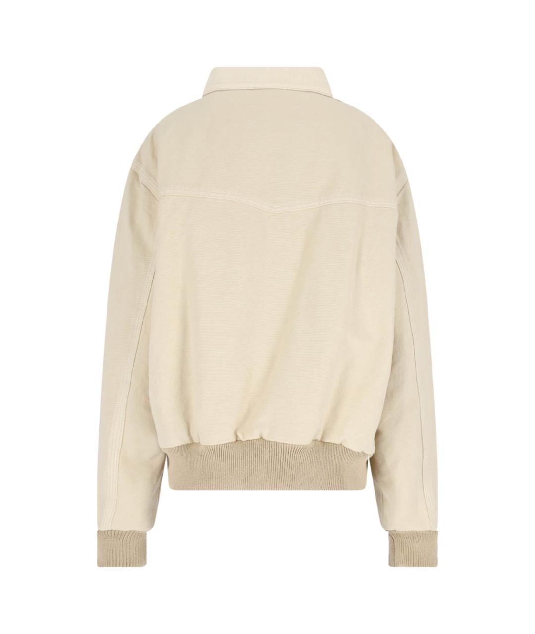 MAISON MARGIELA Бежевая хлопковая куртка, фото 2