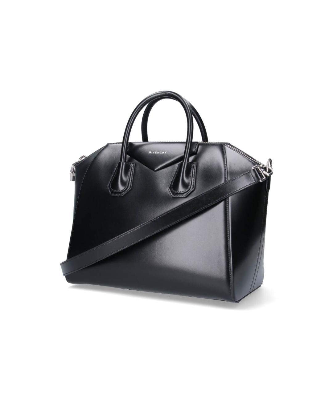 GIVENCHY Черная кожаная сумка тоут, фото 2