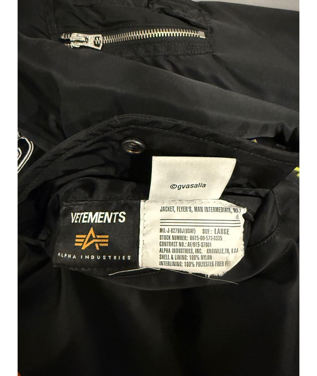 VETEMENTS Черная куртка, фото 5