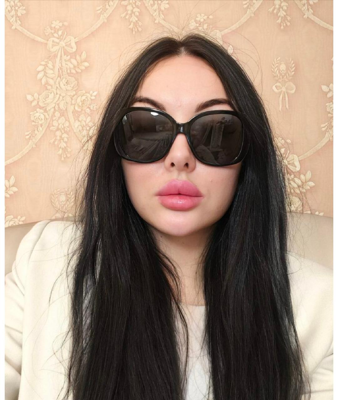 CHANEL Черные пластиковые солнцезащитные очки, фото 5