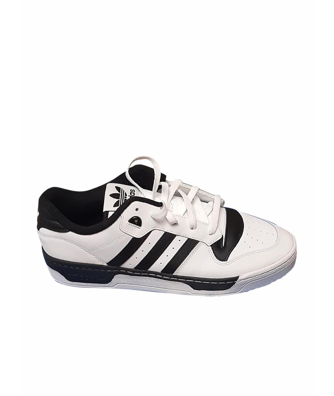 ADIDAS Белые кожаные низкие кроссовки / кеды, фото 1