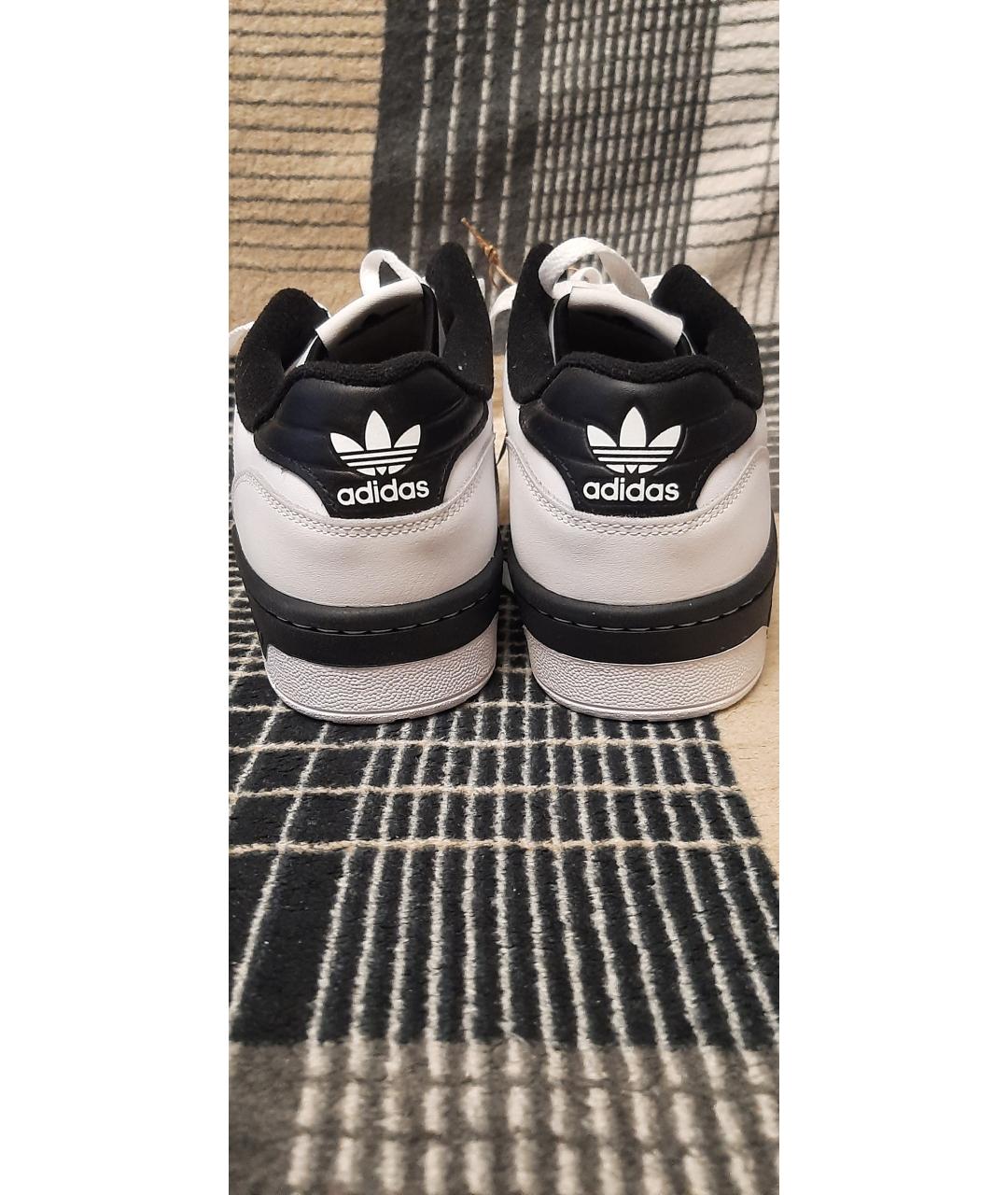 ADIDAS Белые кожаные низкие кроссовки / кеды, фото 4
