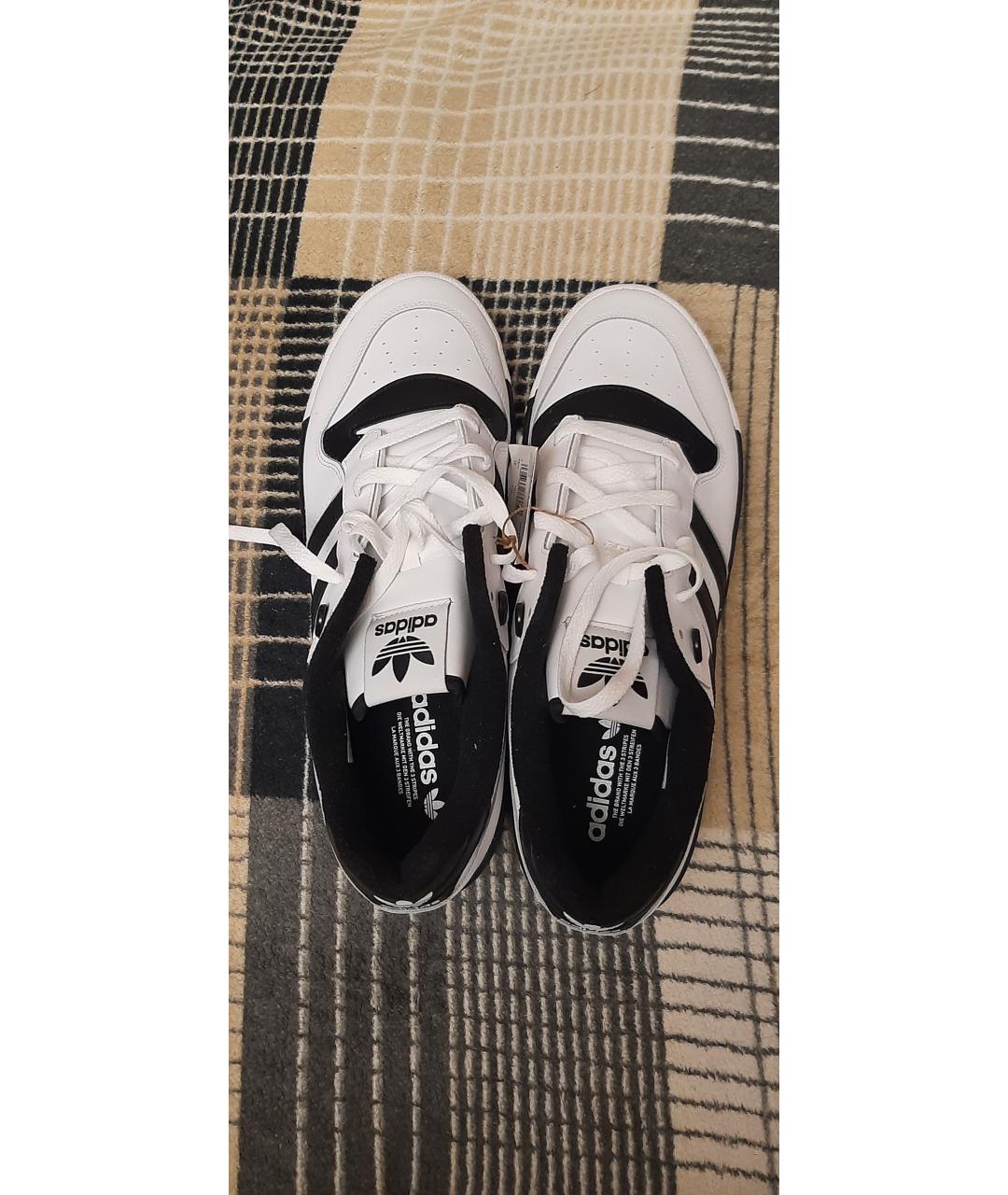 ADIDAS Белые кожаные низкие кроссовки / кеды, фото 3