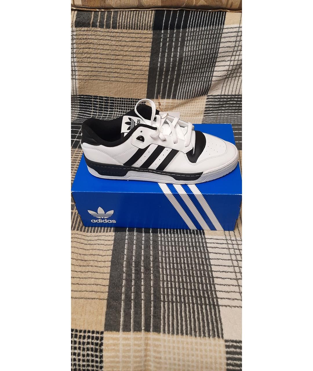 ADIDAS Белые кожаные низкие кроссовки / кеды, фото 10